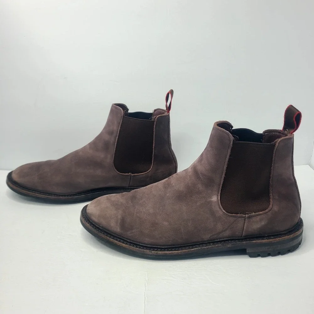 Allen Edmonds Grafton Chelsea Boots Men Sz 14 D Brown Weatherproof Comfort Shoes